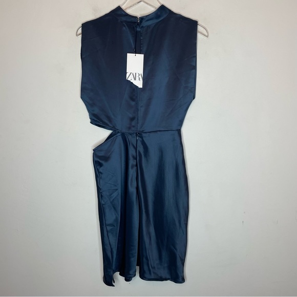 Zara Satin Effect Cut Out Dress. Size Small - Picture 2 of 8